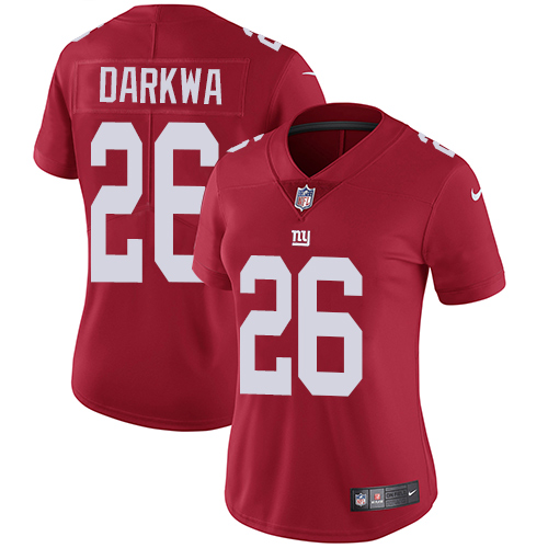 Nike Giants #26 Orleans Darkwa Red Alternate Women's Stitched NFL Vapor Untouchable Limited Jersey